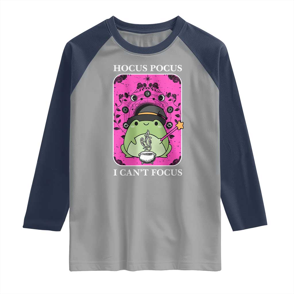ADHD Meme Raglan Shirt Neurodivergent Wizard Frog I Cant Focus - Wonder Print Shop