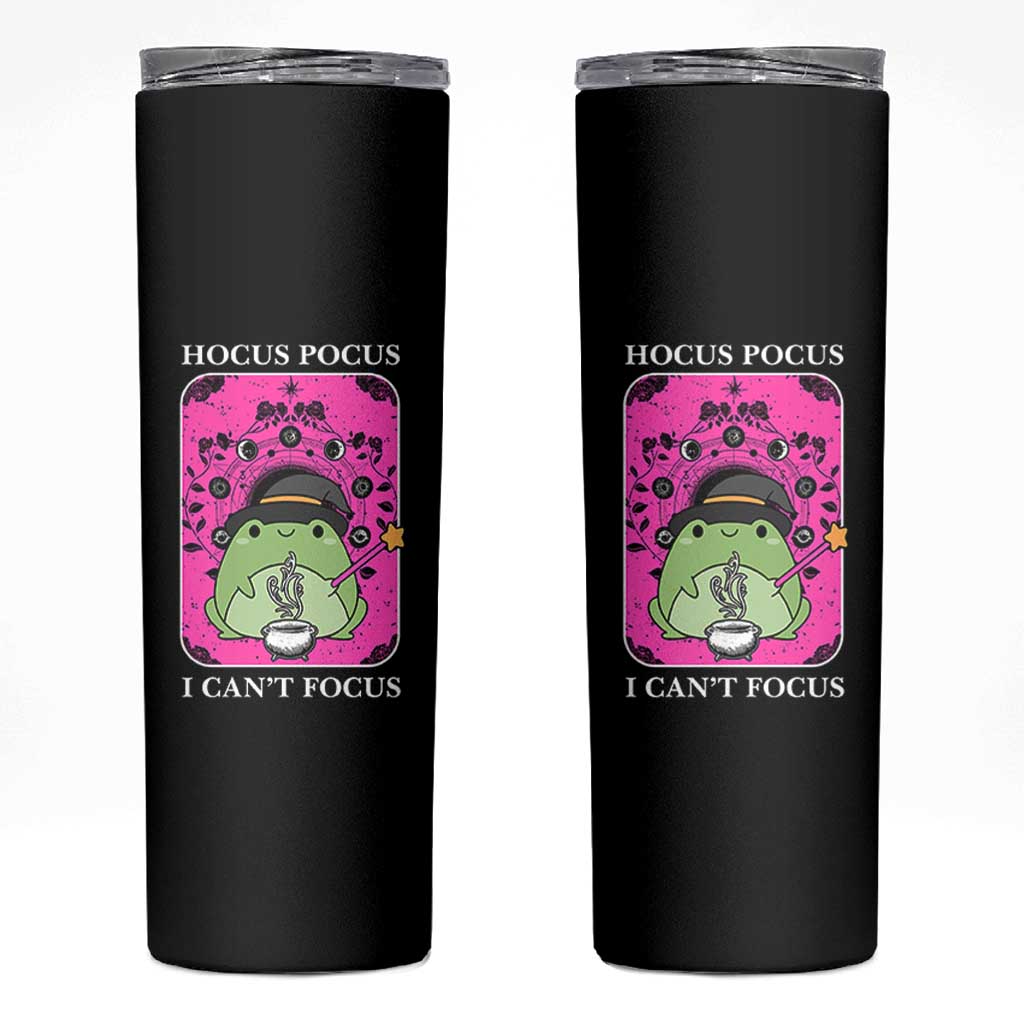 ADHD Meme Skinny Tumbler Neurodivergent Wizard Frog I Cant Focus - Wonder Print Shop