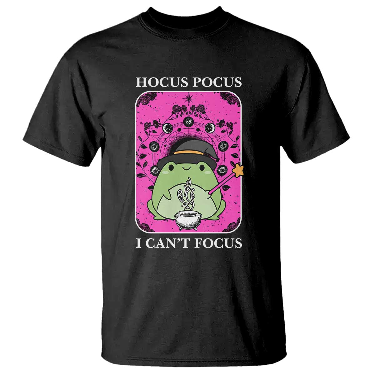 ADHD Meme T Shirt Neurodivergent Wizard Frog I Cant Focus - Wonder Print Shop