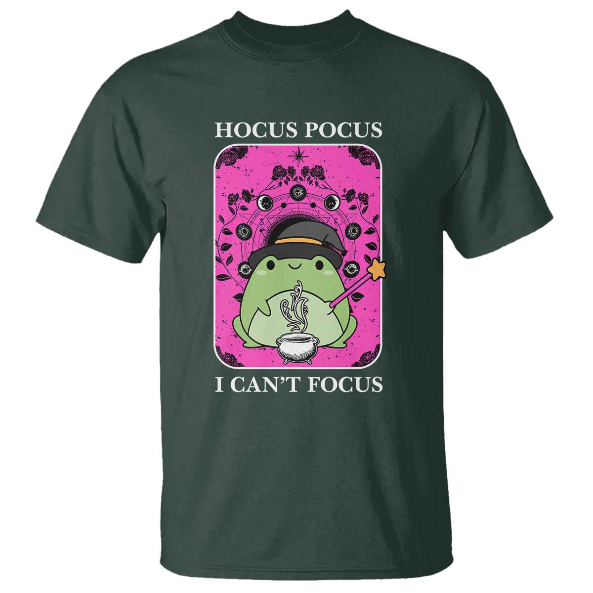 ADHD Meme T Shirt Neurodivergent Wizard Frog I Cant Focus - Wonder Print Shop