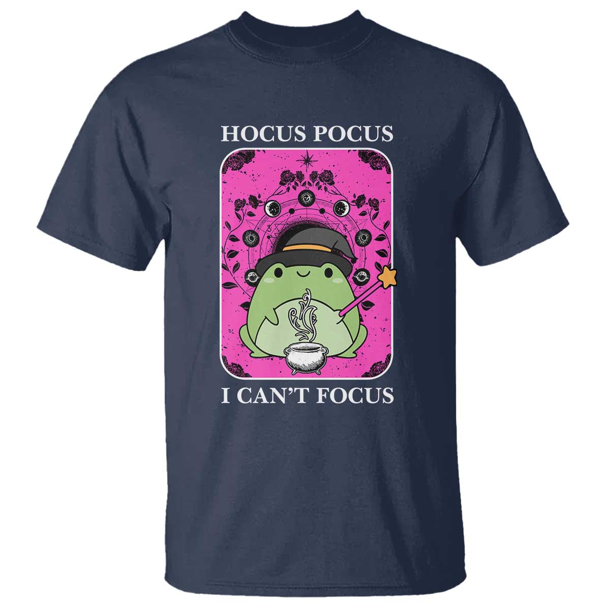 ADHD Meme T Shirt Neurodivergent Wizard Frog I Cant Focus - Wonder Print Shop