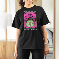 ADHD Meme T Shirt For Women Neurodivergent Wizard Frog I Cant Focus - Wonder Print Shop