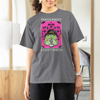 ADHD Meme T Shirt For Women Neurodivergent Wizard Frog I Cant Focus - Wonder Print Shop