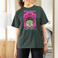 ADHD Meme T Shirt For Women Neurodivergent Wizard Frog I Cant Focus - Wonder Print Shop