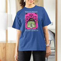 ADHD Meme T Shirt For Women Neurodivergent Wizard Frog I Cant Focus - Wonder Print Shop