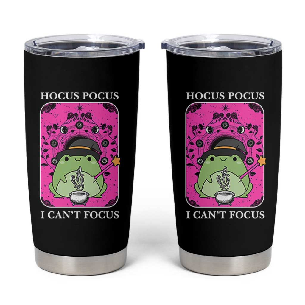 ADHD Meme Tumbler Cup Neurodivergent Wizard Frog I Cant Focus - Wonder Print Shop