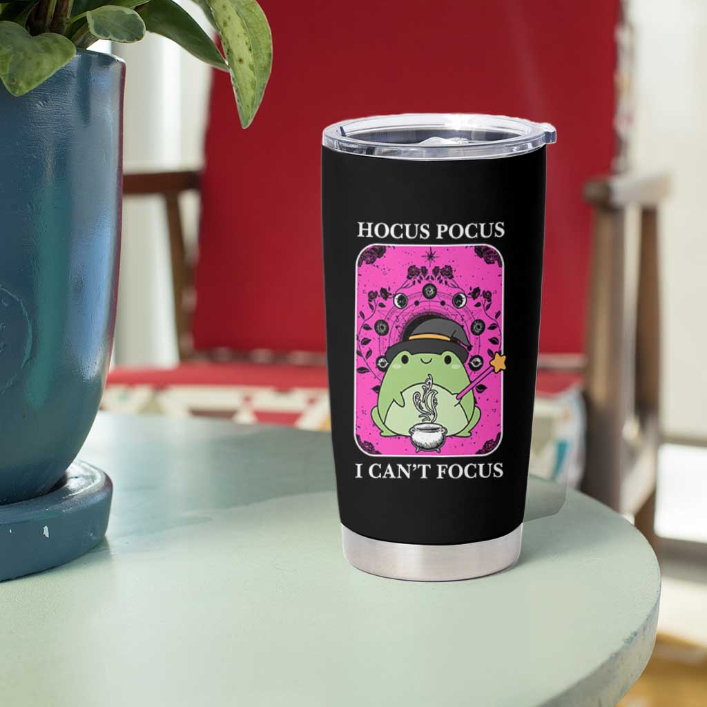 ADHD Meme Tumbler Cup Neurodivergent Wizard Frog I Cant Focus - Wonder Print Shop