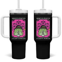 ADHD Meme Tumbler With Handle Neurodivergent Wizard Frog I Cant Focus - Wonder Print Shop