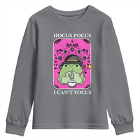 ADHD Meme Youth Sweatshirt Neurodivergent Wizard Frog I Cant Focus - Wonder Print Shop