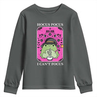 ADHD Meme Youth Sweatshirt Neurodivergent Wizard Frog I Cant Focus - Wonder Print Shop