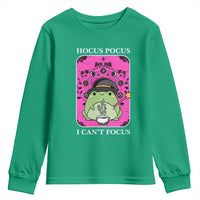 ADHD Meme Youth Sweatshirt Neurodivergent Wizard Frog I Cant Focus - Wonder Print Shop
