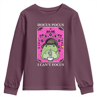 ADHD Meme Youth Sweatshirt Neurodivergent Wizard Frog I Cant Focus - Wonder Print Shop