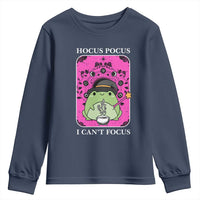 ADHD Meme Youth Sweatshirt Neurodivergent Wizard Frog I Cant Focus - Wonder Print Shop