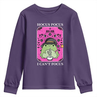 ADHD Meme Youth Sweatshirt Neurodivergent Wizard Frog I Cant Focus - Wonder Print Shop