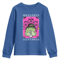 ADHD Meme Youth Sweatshirt Neurodivergent Wizard Frog I Cant Focus - Wonder Print Shop