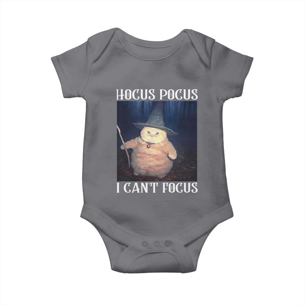 ADHD Cat Meme Baby Onesie Neurodivergent Wizard Cat I Cant Focus - Wonder Print Shop