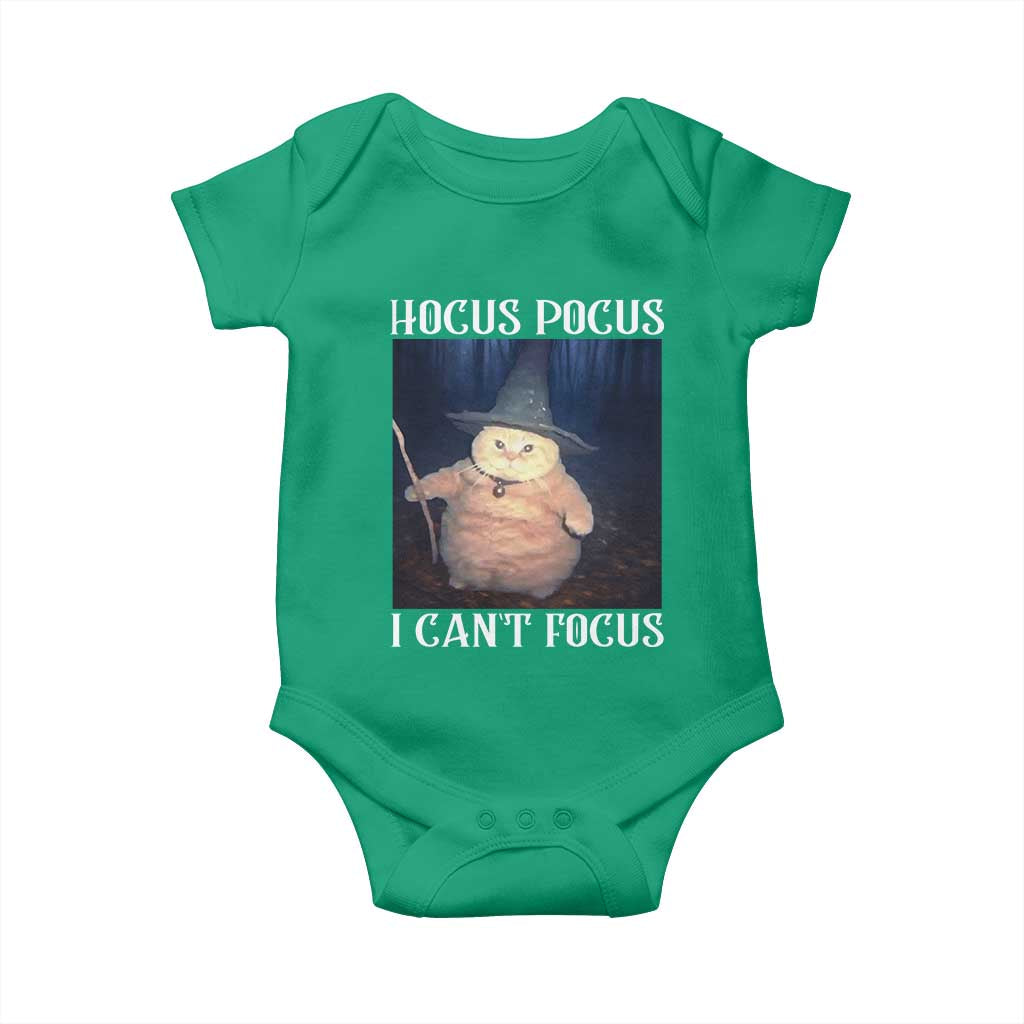 ADHD Cat Meme Baby Onesie Neurodivergent Wizard Cat I Cant Focus - Wonder Print Shop