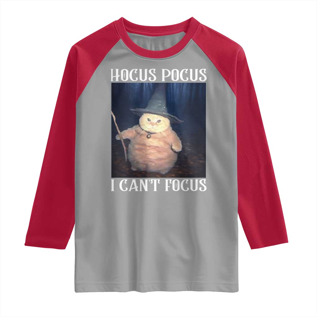 ADHD Cat Meme Raglan Shirt Neurodivergent Wizard Cat I Cant Focus - Wonder Print Shop
