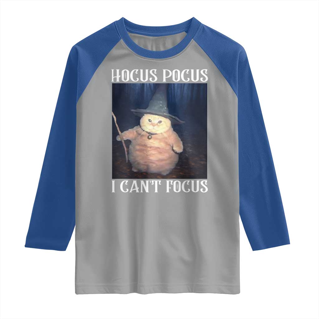 ADHD Cat Meme Raglan Shirt Neurodivergent Wizard Cat I Cant Focus - Wonder Print Shop