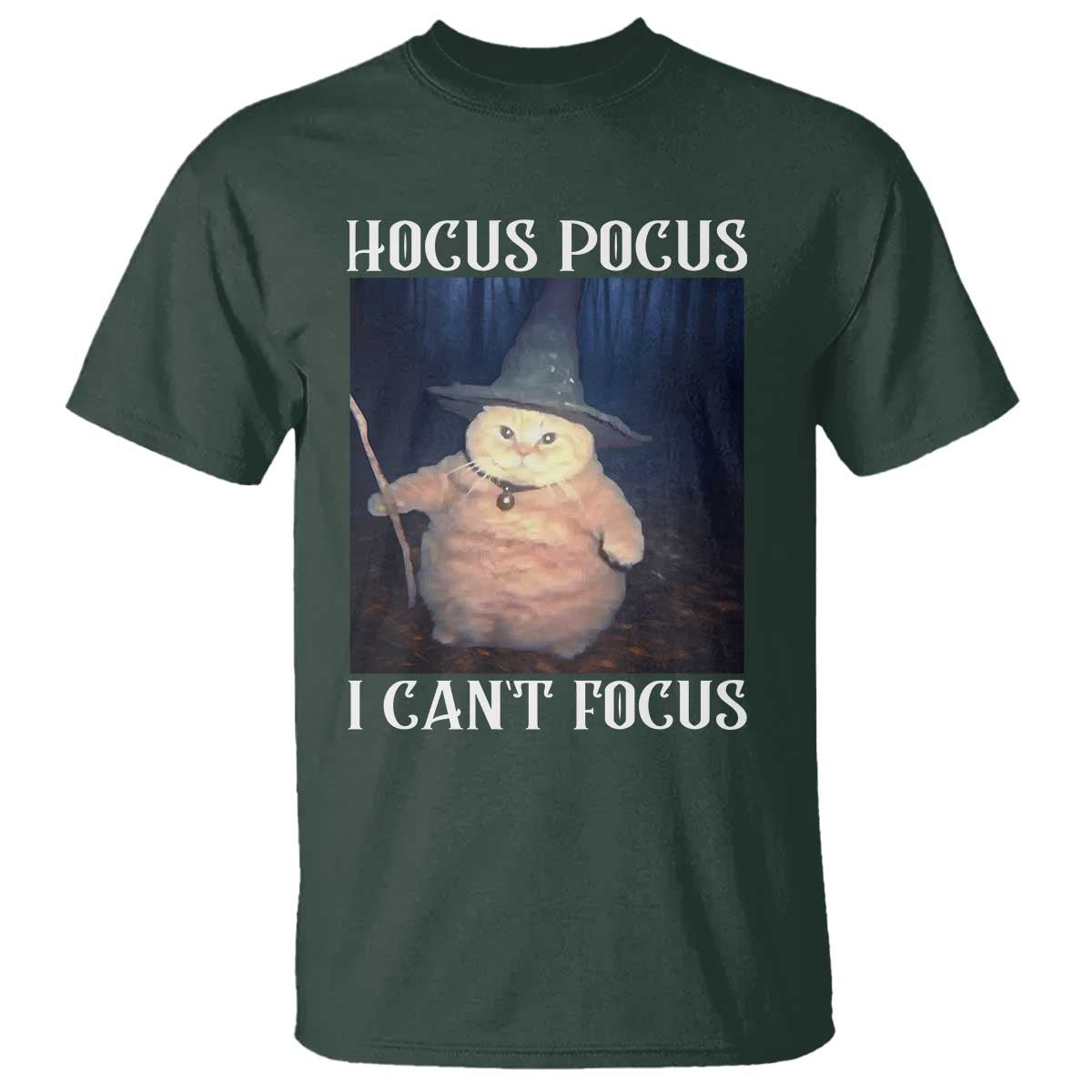 ADHD Cat Meme T Shirt Neurodivergent Wizard Cat I Cant Focus - Wonder Print Shop
