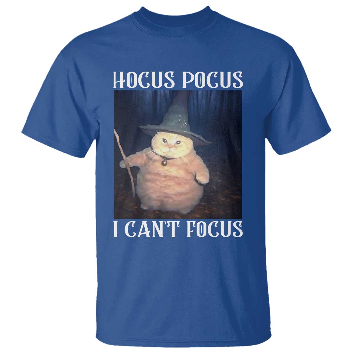 ADHD Cat Meme T Shirt Neurodivergent Wizard Cat I Cant Focus - Wonder Print Shop
