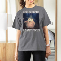 ADHD Cat Meme T Shirt For Women Neurodivergent Wizard Cat I Cant Focus - Wonder Print Shop