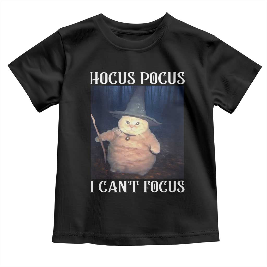 ADHD Cat Meme Toddler T Shirt Neurodivergent Wizard Cat I Cant Focus - Wonder Print Shop