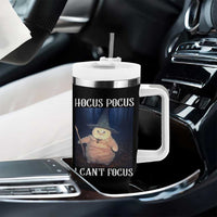 ADHD Cat Meme Tumbler With Handle Neurodivergent Wizard Cat I Cant Focus - Wonder Print Shop