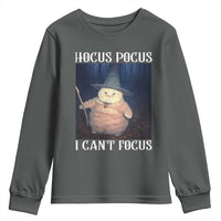 ADHD Cat Meme Youth Sweatshirt Neurodivergent Wizard Cat I Cant Focus - Wonder Print Shop