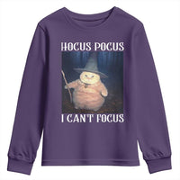 ADHD Cat Meme Youth Sweatshirt Neurodivergent Wizard Cat I Cant Focus - Wonder Print Shop