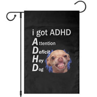 Funny ADHD Dog Meme Garden Flag Attention Deficit Hey Dog Humor Lovers - Wonder Print Shop