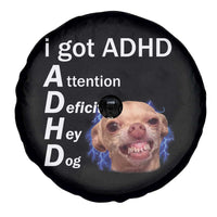 Funny ADHD Dog Meme Spare Tire Cover Attention Deficit Hey Dog Humor Lovers - Wonder Print Shop