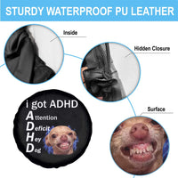 Funny ADHD Dog Meme Spare Tire Cover Attention Deficit Hey Dog Humor Lovers - Wonder Print Shop