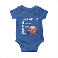 Funny ADHD Dog Meme Baby Onesie Attention Deficit Hey Dog Humor Lovers - Wonder Print Shop
