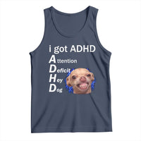 Funny ADHD Dog Meme Tank Top Attention Deficit Hey Dog Humor Lovers - Wonder Print Shop