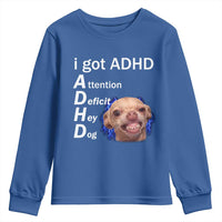 Funny ADHD Dog Meme Youth Sweatshirt Attention Deficit Hey Dog Humor Lovers - Wonder Print Shop