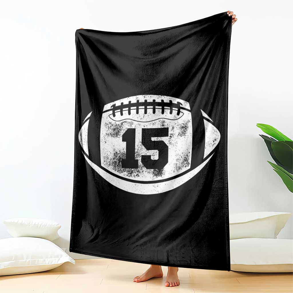 Personalized Football Game Day Throw Blanket Custom Number Cute Senior Mom Mama - Wonder Print Shop