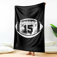 Personalized Football Game Day Throw Blanket Custom Number Cute Senior Mom Mama - Wonder Print Shop
