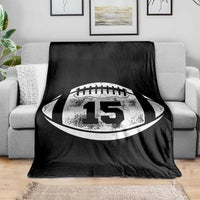 Personalized Football Game Day Throw Blanket Custom Number Cute Senior Mom Mama - Wonder Print Shop