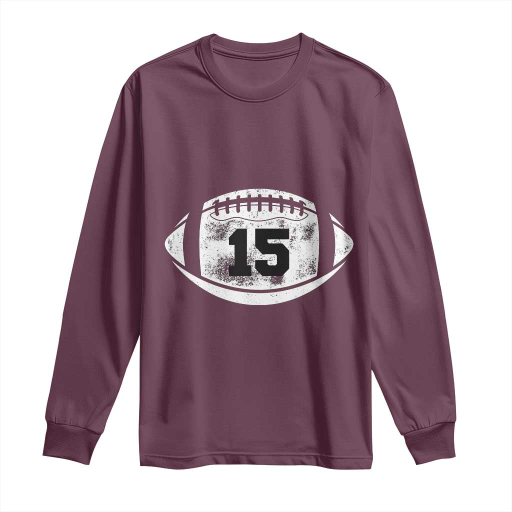 Personalized Football Game Day Long Sleeve Shirt Custom Number Cute Senior Mom Mama - Wonder Print Shop