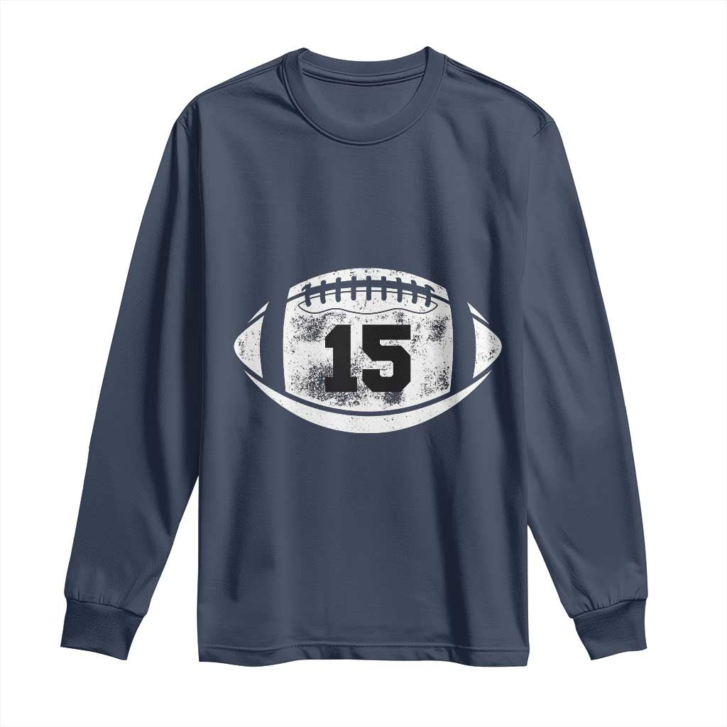 Personalized Football Game Day Long Sleeve Shirt Custom Number Cute Senior Mom Mama - Wonder Print Shop