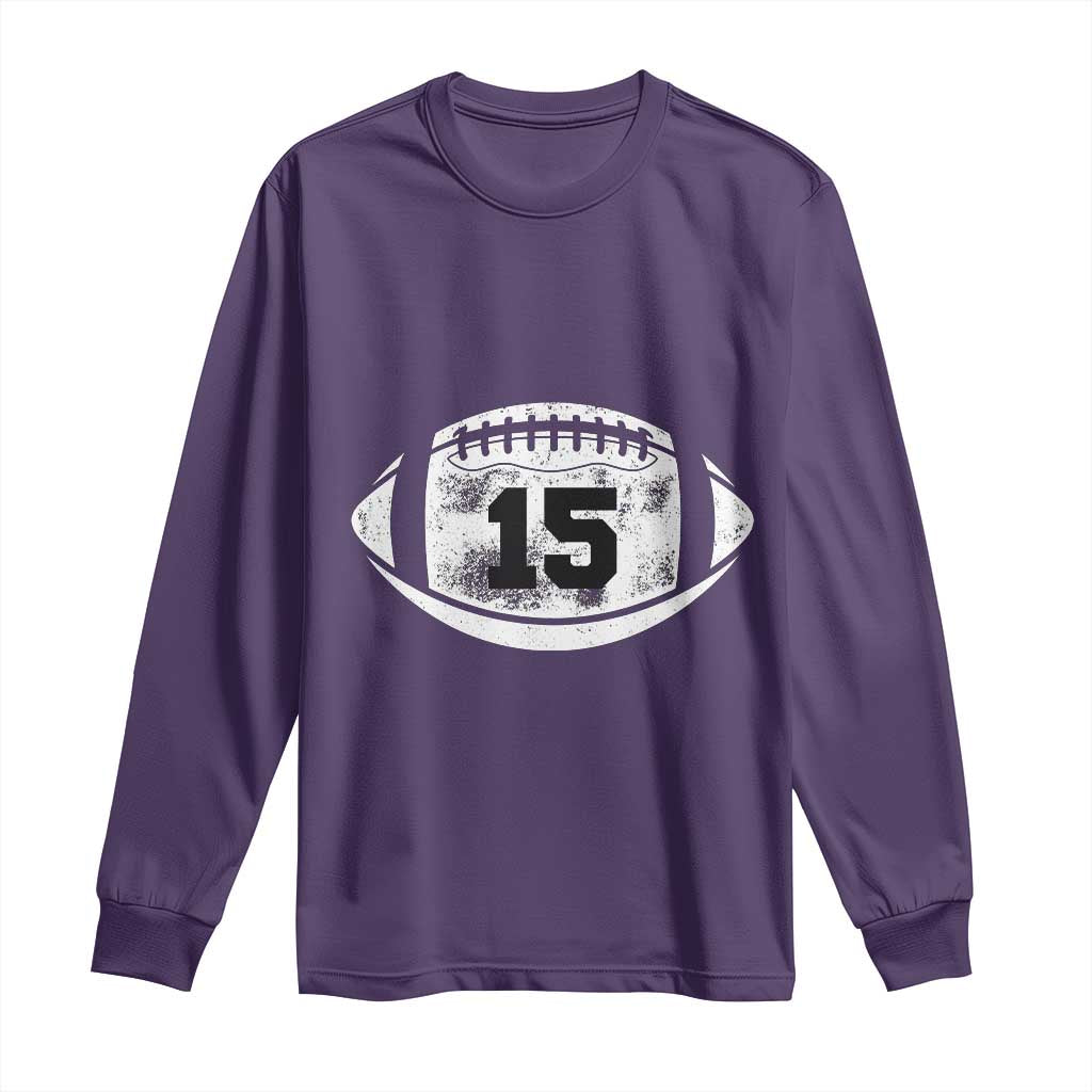 Personalized Football Game Day Long Sleeve Shirt Custom Number Cute Senior Mom Mama - Wonder Print Shop