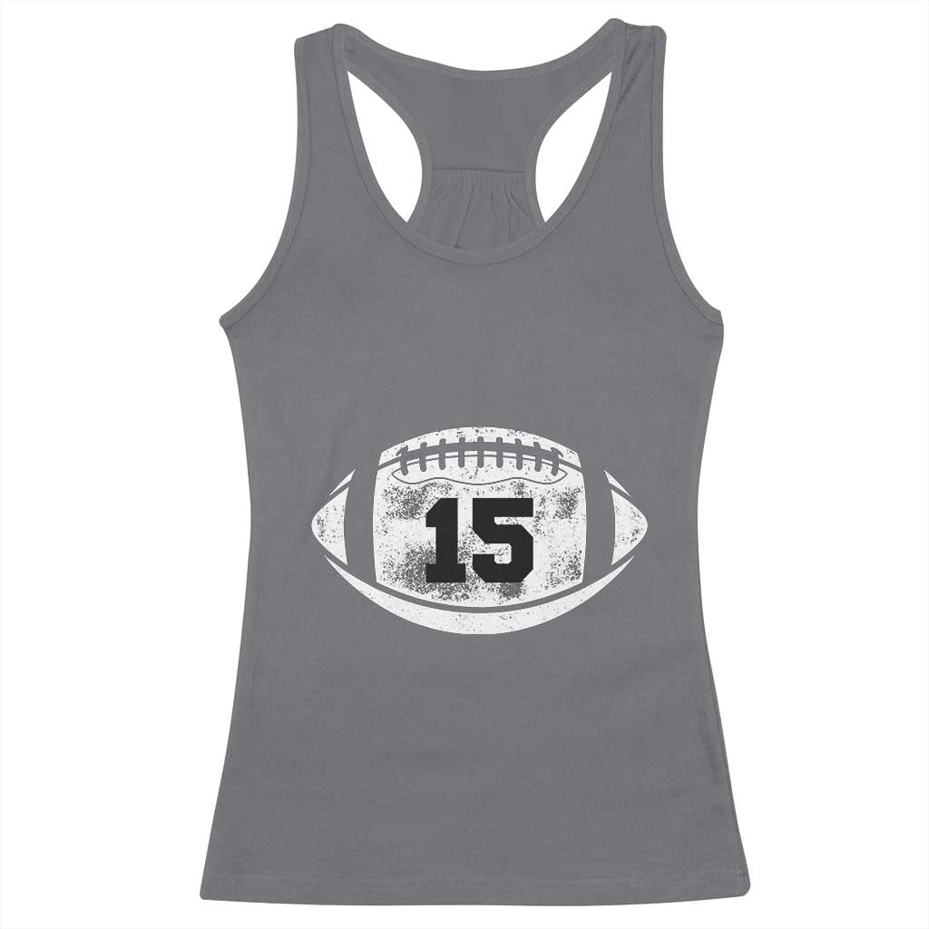 Personalized Football Game Day Racerback Tank Top Custom Number Cute Senior Mom Mama - Wonder Print Shop
