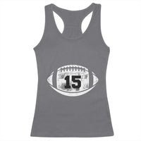Personalized Football Game Day Racerback Tank Top Custom Number Cute Senior Mom Mama - Wonder Print Shop
