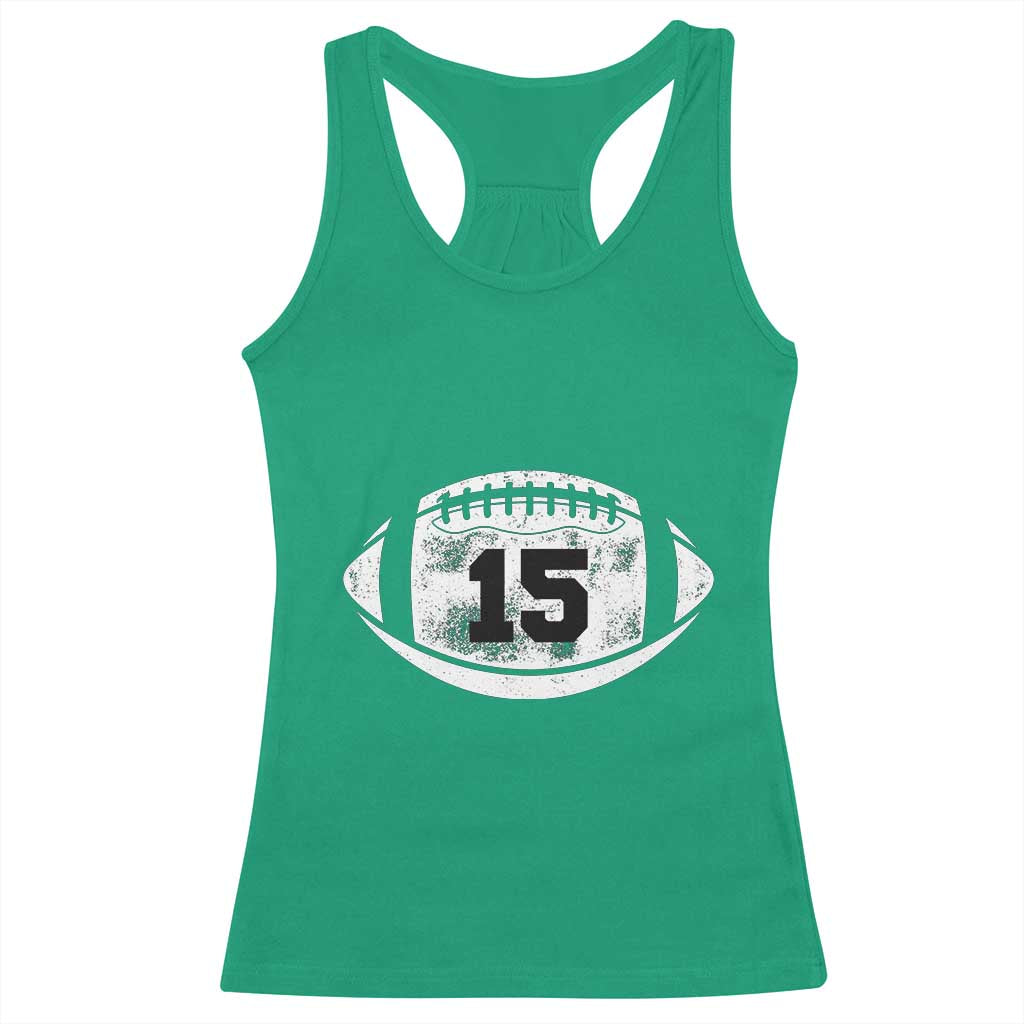 Personalized Football Game Day Racerback Tank Top Custom Number Cute Senior Mom Mama - Wonder Print Shop