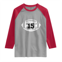 Personalized Football Game Day Raglan Shirt Custom Number Cute Senior Mom Mama - Wonder Print Shop