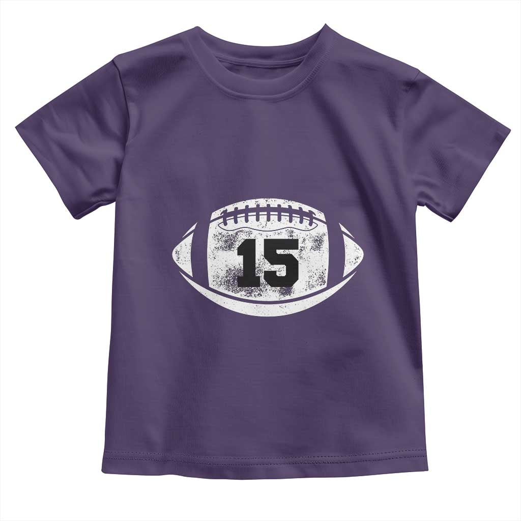 Personalized Football Game Day Toddler T Shirt Custom Number Cute Senior Mom Mama - Wonder Print Shop