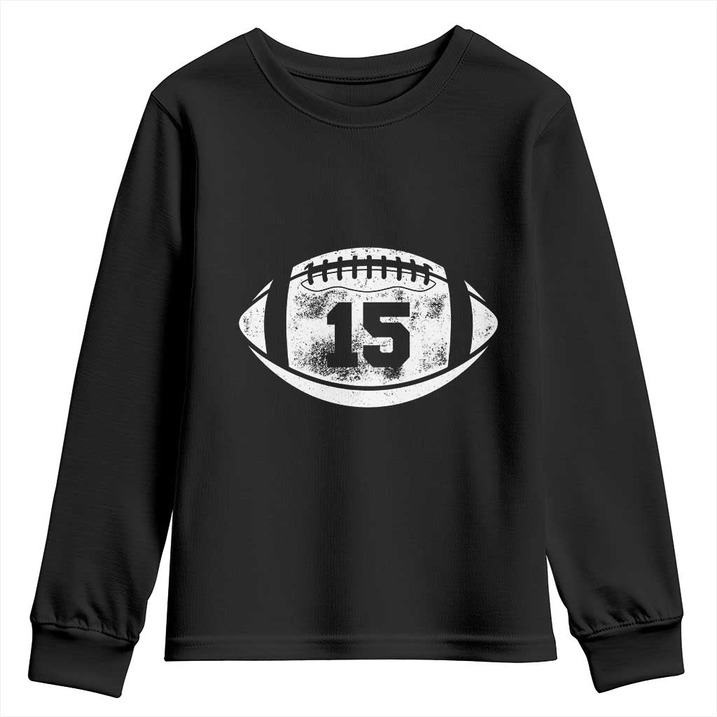 Personalized Football Game Day Youth Sweatshirt Custom Number Cute Senior Mom Mama - Wonder Print Shop
