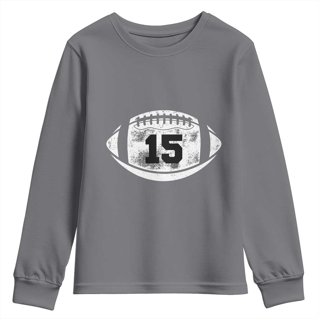 Personalized Football Game Day Youth Sweatshirt Custom Number Cute Senior Mom Mama - Wonder Print Shop