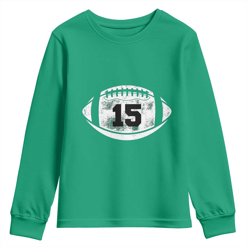 Personalized Football Game Day Youth Sweatshirt Custom Number Cute Senior Mom Mama - Wonder Print Shop
